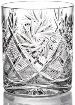 Неман сет од 2 руски исечени кристални шкотски виски виски карпи очила 11-мл, старомоден гроздобер стакло