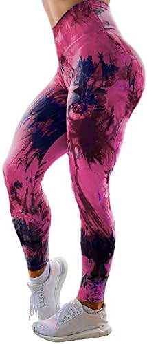MGBD женски хеланки Беспрекорни задникот кревајќи високи половини јога панталони печатени стомачни контрола на стомакот атлетски удобни спортски