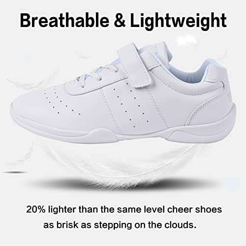 Смапавички навивачки чевли за млади девојки бели навивачки атлетски танцувачки чевли Тениски патики за обука за спортски спортови