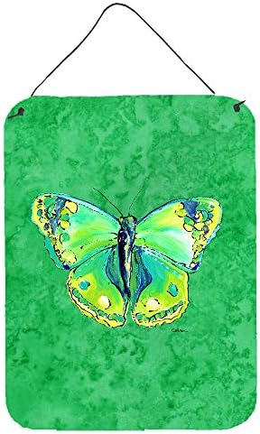 Богатства КАРОЛИНА 8863DS1216 Пеперутка Зелена На Зелена Алуминиум Метал Ѕид Или Врата Виси Отпечатоци, 12x16, Мултиколирани