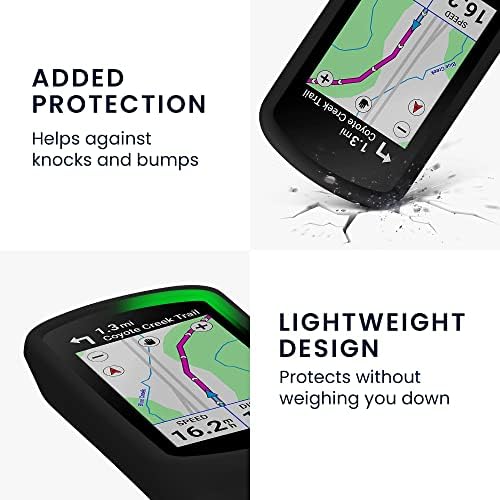 kwmobile Силиконски Случај Компатибилен Со Garmin Edge Истражуваат 2-Случај Мек Велосипед GPS Заштитник Браник-Црна