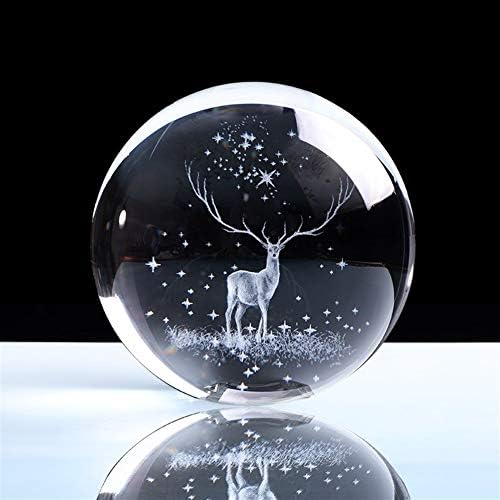 WCPJYZQ 60мм/80мм 3Д кристална топка стакло врежана минијатурна земја сфера сфера кристален занает украсен украс за дома