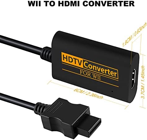 [Излез на сигналот YPBPR] Wii to HDMI адаптер, Jadebones HD HDMI кабел, Wii компонента во HDMI конверторот за Wii конзола
