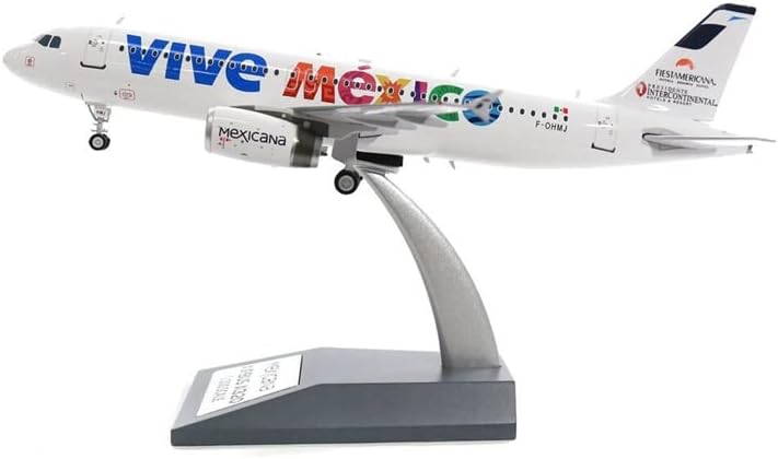 Inflate 200 Mexicana Airbus A320-200 F-OHMJ Vive Mexico со Stand Limited Edition 1/200 Diecast Aircraft Pre-изграден модел
