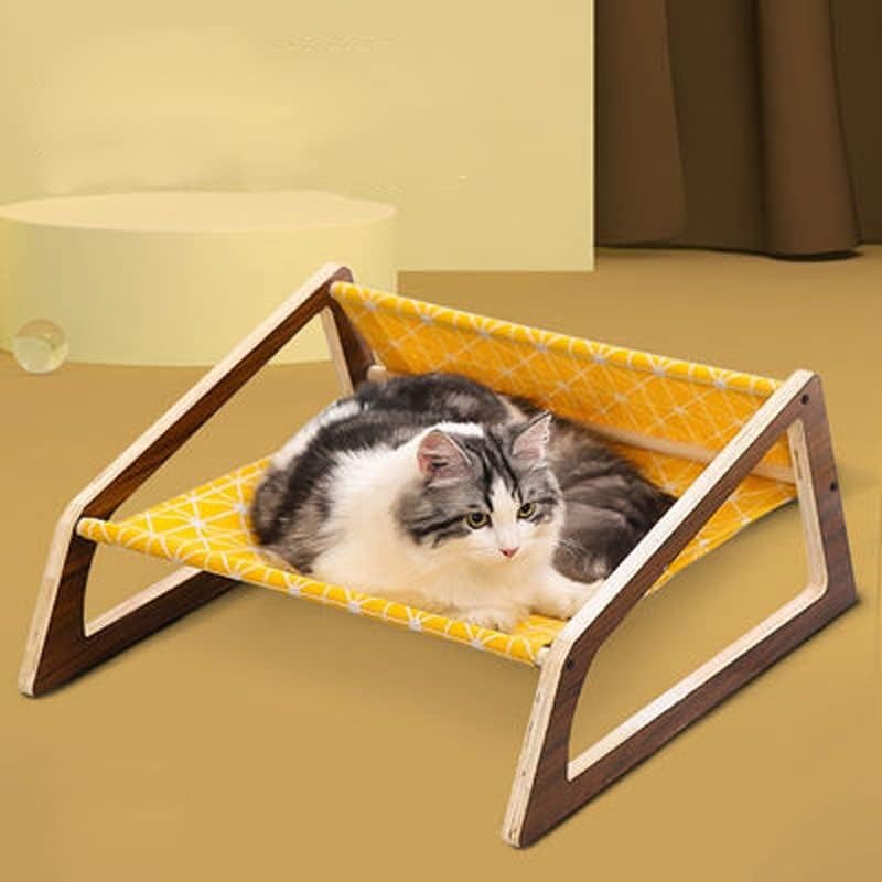 N/мачка куче платно кревет Зголемена Троседот Од Цврсто Дрво Дише Отстранлива Густа Импровизирана Лежалка Универзална подлога За Миленичиња