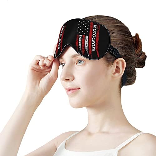 САД мотокрос маска за спиење со велосипед мека маска за слепи очи со прилагодлива лента за мажи жени