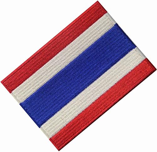 Знамето на Тајланд извезено лепенка тајландско железо на шиење на национален амблем