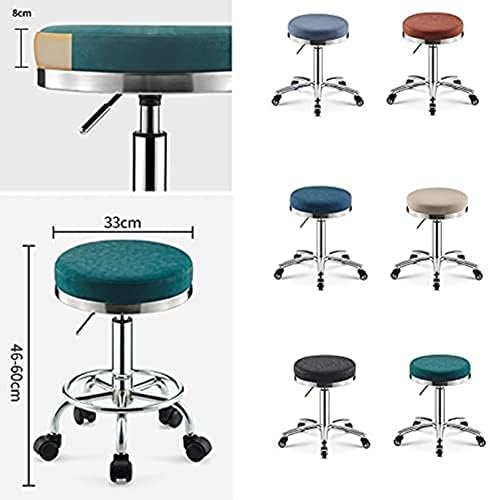 Врзана столица за вртење 360 ° прилагодлива висина 33 x 8 x 46-60см за канцелариски индустриски фабрички лабораториски и здравствени салони за