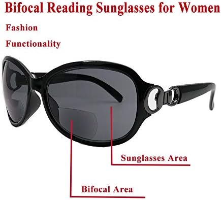 Appeetyew 2 пара бифокално читање очила за сонце за жени гроздобер UV заштита
