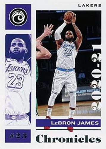 2020-21 Панини Хроники 46 Леброн Jamesејмс Лос Анџелес Лејкерс НБА кошаркарска трговска картичка
