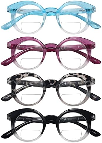 Очила за бифокално читање со 4-пакети за жени со мали читатели на бифокали
