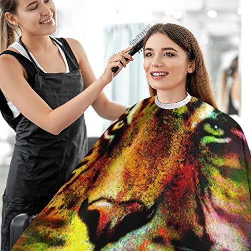 Вантасо масло сликарство тигар бербер наметка за мажи жени деца професионални, екстра големи престилка за фризури биб салон за коса за сечење на коса фризер XL капа?