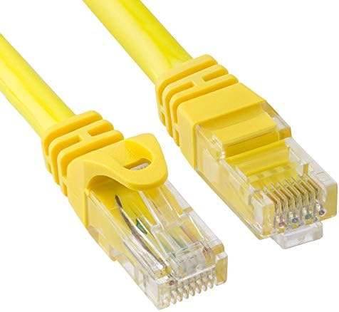 CMPLE - кабел со голема брзина CAT 6 - 10 Gbps Network Cable, CAT6 Ethernet LAN, позлатени конектори RJ45 - 50 стапки жолти