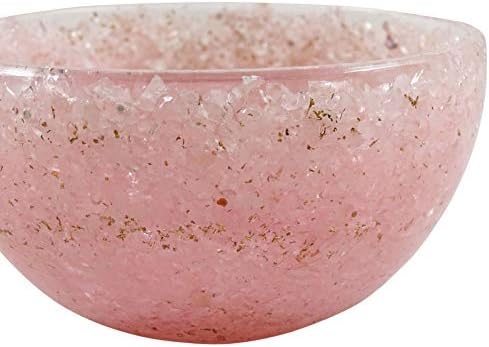 Хармонизирајте го розовиот кварц декоративни чинии за домашен декор рачно изработен чинија со скапоцени камења од реики