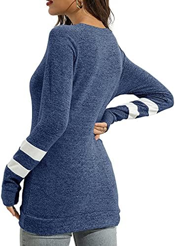 Џемпери за џемпери во боја на џемпери во боја на жени со врвови со долги ракави