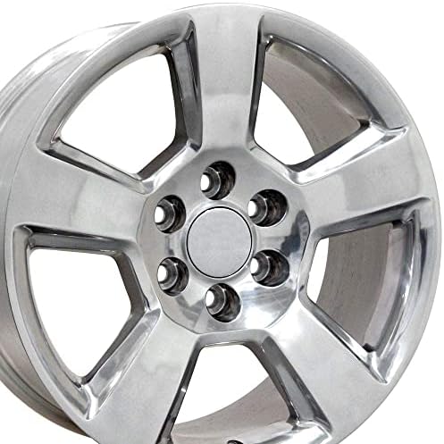 ОЕ Wheels LLC 20 инчен раб одговара на Chevy Tahoe Wheel CV76 20x9 Полирано тркало Холандер 5652