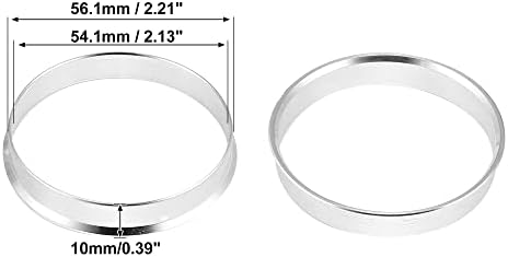 X Autohaux 4PCS OD 56,1mm до ID 54,1 mm Алуминиум легура Центар Центар за центрични прстени тркала Боре Централен растојание