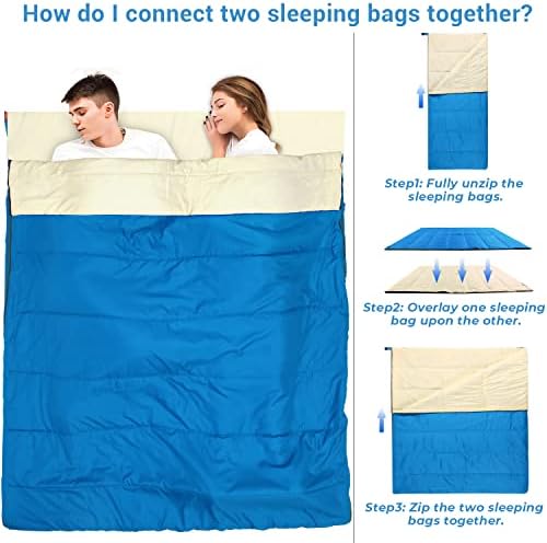 Торба за спиење, лесна торба за спиење Охуху 3 сезона топло време преносни компактни вреќи за спиење за возрасни деца со торба за носење