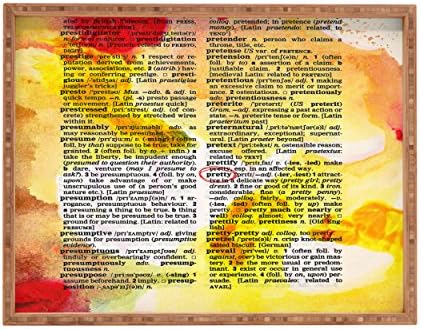 Негира Дизајни Сузан Касиелке Убава Речник Уметност Внатрешен/Надворешен Правоаголен Послужавник, 14 х 18
