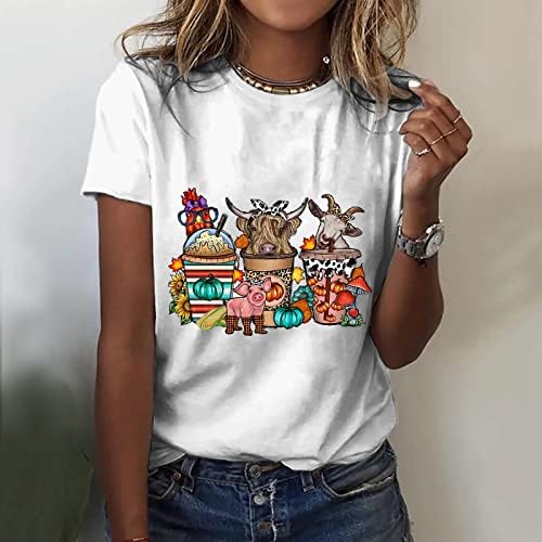 Крави кошули за жени симпатична говеда маица Смешна животинска графичка фарма живот