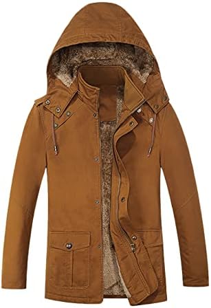 XXBR Зимски палто за мажи, плус кадифено задебелно руно на отворено ветровозоир воени топло топло јакни со качулка