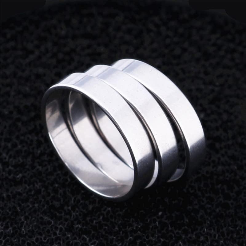 Колезо 316L 4мм прстени со мал бенд прстен за мажи и жена модна сребрена опашка прстен-78027