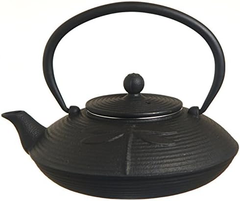 М.В. Трговијата T7015 леано железо чајник Фелисит, 27-унца, зелена Дрангонфла