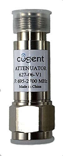 Actenuator на Cogent 6DB Actenuator N-Type Поддршка на фреквенцијата на фреквенцијата на DC-3000 MHz со просечен рејтинг на моќност од 5 вати