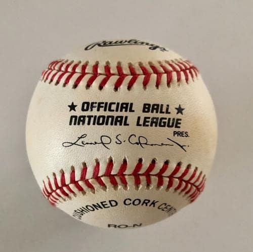 Тревис Ли потпиша Бејзбол на Националната лига В.М. - Автограмирани бејзбол