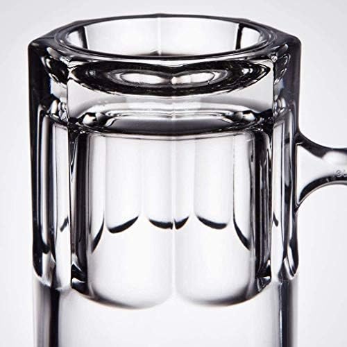 Едноставност 1050мл пиво кригла 2-парчиња екстра големо стакло пиво резервоар 10x20.3см мумуџин