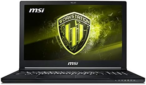 MSI WS63 8SJ-018 15.6 Мобилни Работна Станица лаптоп 94% NTSC Дисплеј Квадро P2000 4G i7-8750H 32GB 512GB SSD, Алуминиум Црна