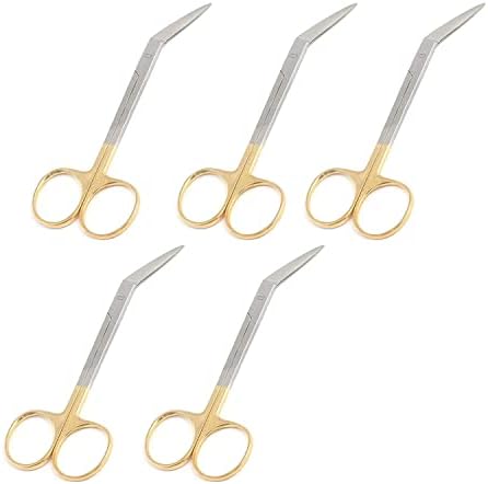 ODONTOMED2011 сет од 5 парчиња TC Kelly Scissors Anuglar 4.5 Dental Instruments T/C ODM