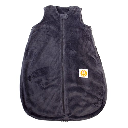 Gunamuna Unisex Fleece што се носи ќебето за спиење за бебиња, јаглен сива, 3-9 месеци