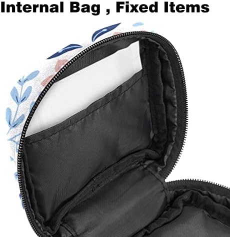 Сина цветна шема санитарна торба за складирање на салфетки, менструална подлога торба за гаќички, држач за женски организатор на женски производи