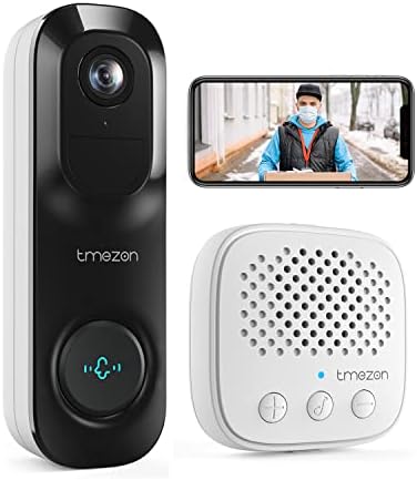 Камера на вратата на вратата на Tmezon безжичен, видео -врата со безжичен пикап за домашна безбедност