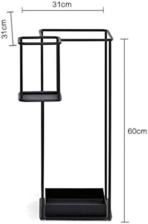 Zlmmy Black Metal Combrella Stand Rack, полица за корпи за слободно влегување база за капење со чадор за капење Долги и кратки преклопни