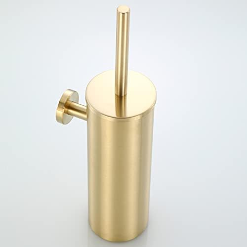 Четкано злато 304 држач за четка од тоалетот од не'рѓосувачки челик, монтиран