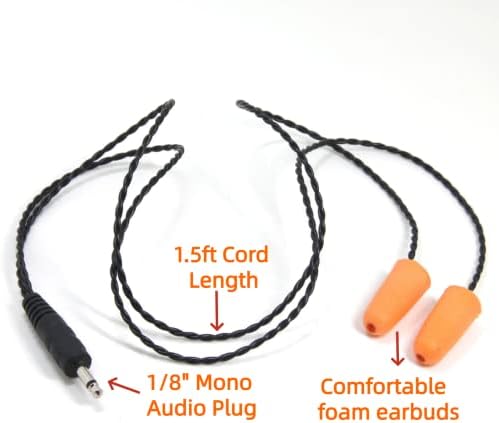 Bumooby Racing Radios Earbuds, Mono Mono Sume Ruction Balanced Armature Fonam Earbuds for Racing Radios Communications Electronics- 1/8