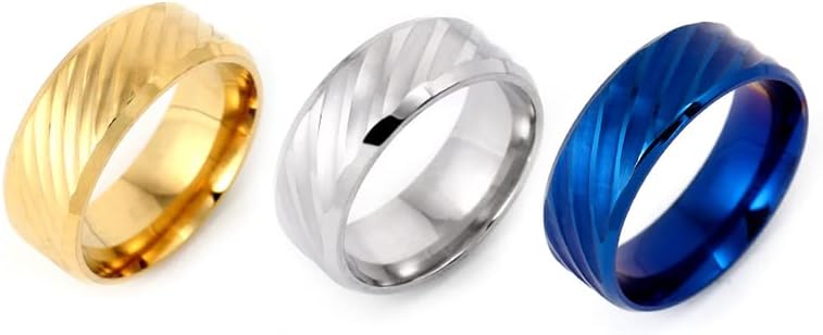 Колезо 8мм сребрен прстен во вода на прстените за маж и жени Персонализирани прстени Прилагодете го врежаниот прстен-25217