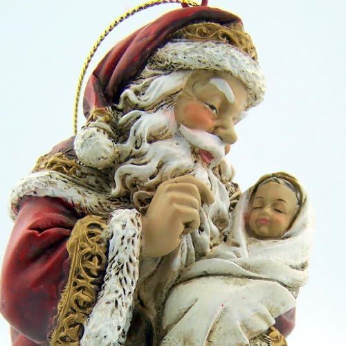 Обожавајќи го Божиќниот украс на Дедо Мраз 3 инчи