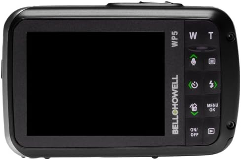 Бел и Хауел Splash WP5 Водоотпорна дигитална камера од 12 MP со 5x зум, 2,7 LCD, бленда за насмевка, 2 GB SD - црна