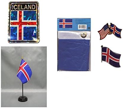 Мвс Исланд Наследство Знаме Постави 3'x5'