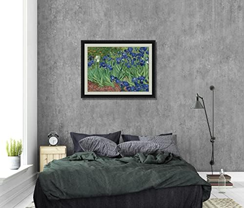 Рачно насликано ван Гог Познато класично масло за сликање на масло платно wallидна уметност сина виолетова ириса градина рака изработена украсена врамена 3Д 3Д -текс?