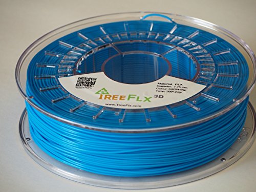 Treeflx 3D Premium European PLA 3D печатач, 750g spool, -1,75mm- Sapphire сина димензионална точност +/- 0,03 mm