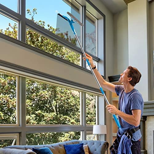 ЧИСТАЧ За Проширување На Гумени Прозорци-Алатка За Чистење Прозорци Со Микрофибер Чистач &засилувач; Глава За Прскање-58 Долг Продолжен