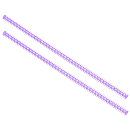 Акрилна тркалезна шипка Uxcell, 5/16 дијаметар од 10 инчи должина, права светло виолетова линија, цврста пластична PMMA лента за