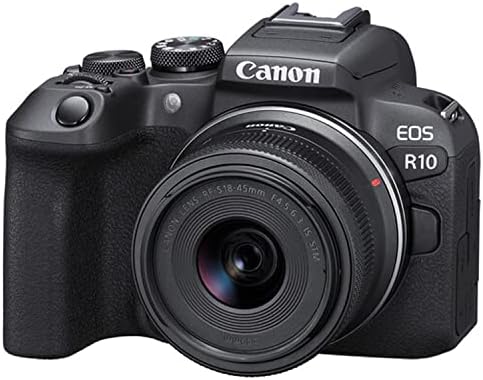 Canon Eos R10 Mirreless Дигитална Камера Со RF-S 18-45mm f/4.5-6.3 е STM Леќа + 75-300mm F/4-5, 6 Iii Објектив + 50mm f/1.8 STM Леќа