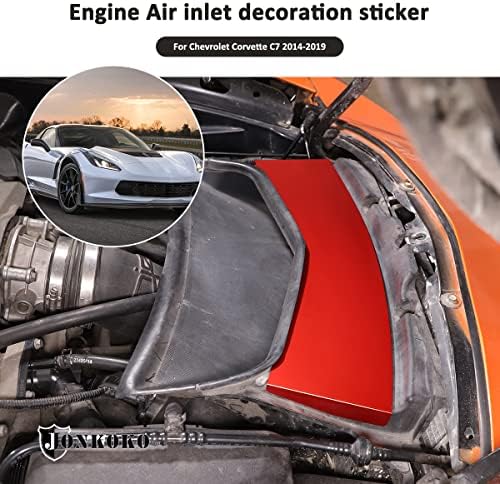 Налепница за декорација на мотор на алуминиум легура на моторот за автомобили за налепница за декорација на Chevrolet Corvette C7 2014-2019
