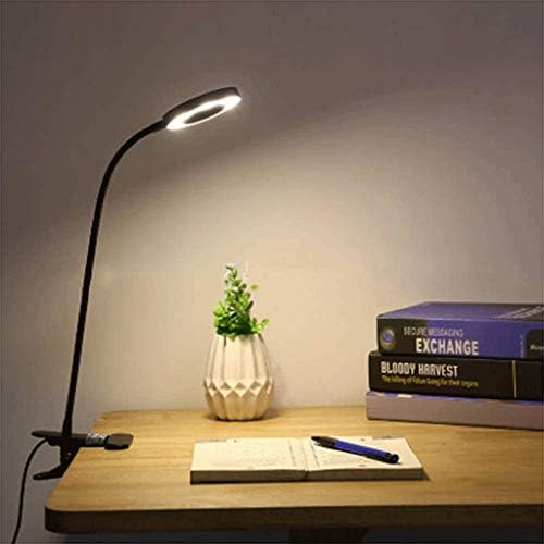 Uxzdx LED ноќно светло клип за ламба за читање Светло за читање може да ја прилагоди температурата од 360 ° флексибилна ламба за гушавост
