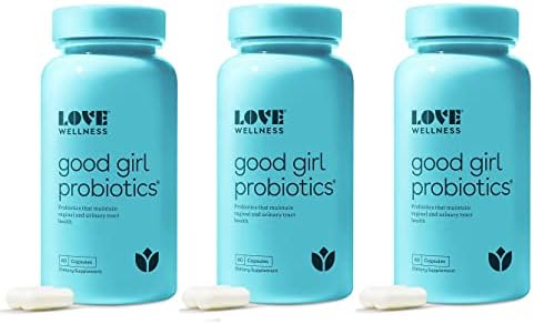 Loveубов Велнес Добра девојка Вагинални пробиотици, 3 -пакувања, 180 капсули - Поддржува вагинално здравје и го одржува здравјето на